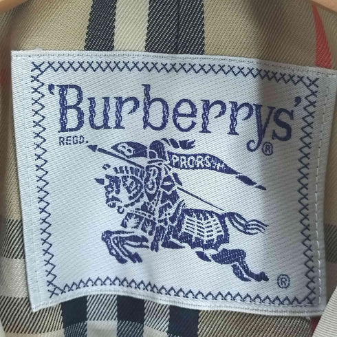 バーバリーズ BURBERRYS 90S 白タグ 裏地ノバチェック バルマカーン ステンカラー ロング コート レディース