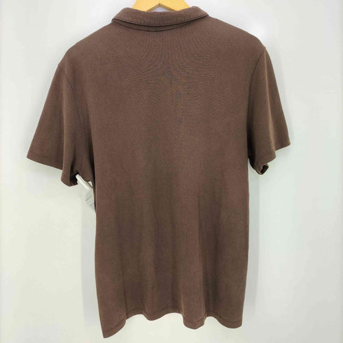 プラダ PRADA SPORT 裾ロゴ赤タグ 一部切替 鹿の子ポロシャツ メンズ import:XL