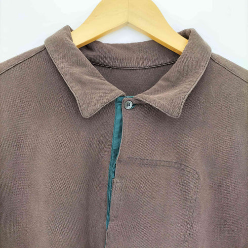 プラダ PRADA SPORT 裾ロゴ赤タグ 一部切替 鹿の子ポロシャツ メンズ import:XL
