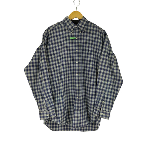 ラルフローレン RALPH LAUREN 90S BLAKE スモールポニー刺繍 チェック柄 L/S BDシャツ メンズ import:M