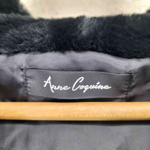アンコキーヌ anne coquine faux fur Cフェイクファーフーデッドブルゾン レディース JPN:M