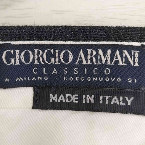ジョルジオアルマーニ Giorgio Armani CLASSICO 90s イタリア製 OPTIジップ ウール 1タックスラックス メンズ EUR:46-48
