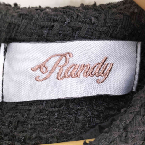 ランディ RANDY クルーネック ツイード ワンピース レディース