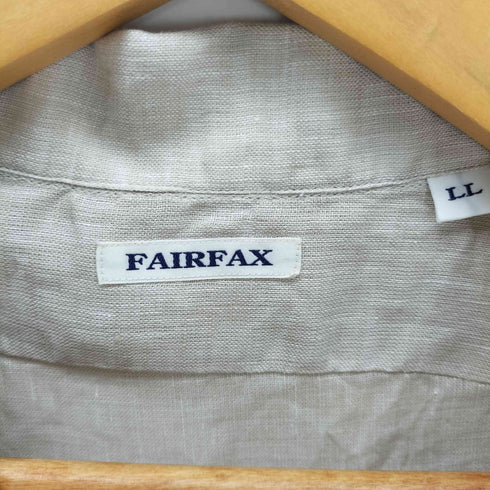 フェアファクス FAIRFAX リネン100%S/S開襟シャツ メンズ LL