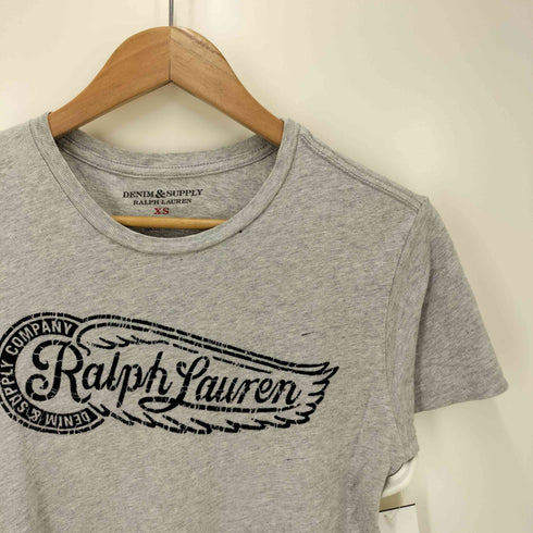 デニムアンドサプライラルフローレン DENIM&SUPPLY RALPH LAUREN フロントプリント クルーネック Tシャツ メンズ import:XS