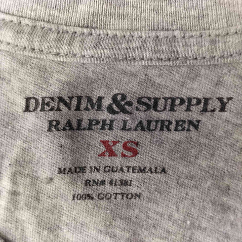 デニムアンドサプライラルフローレン DENIM&SUPPLY RALPH LAUREN フロントプリント クルーネック Tシャツ メンズ import:XS