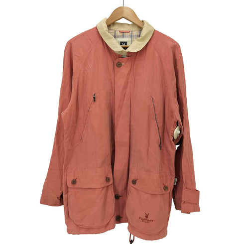 プレイボーイ PLAYBOY 90-00s 裏地チェック 比翼 ワークジャケット メンズ import:S