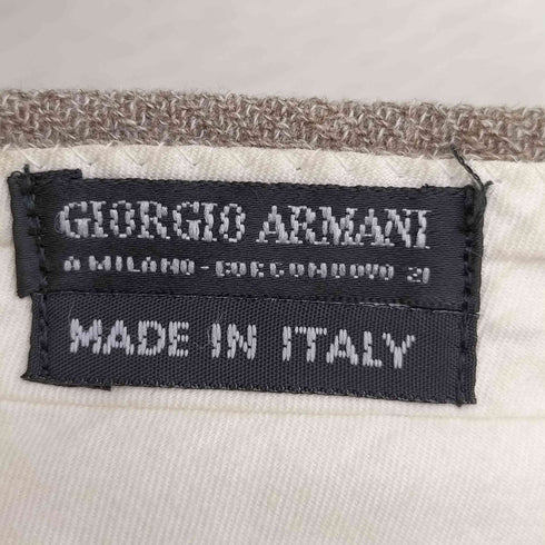 ジョルジオアルマーニ Giorgio Armani 90s 黒タグ イタリア製 OPTI ジップ PURE NEW WOOL 2タック スラックス メンズ EUR:46-48