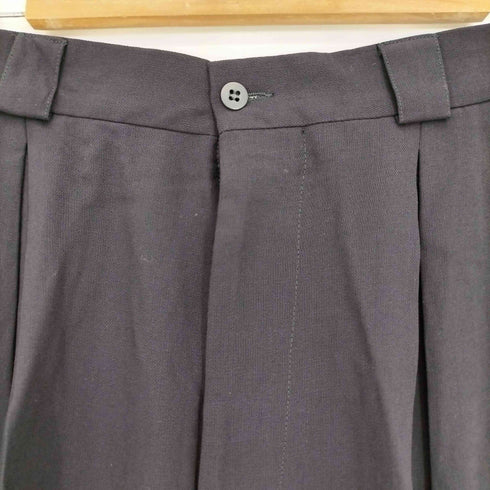 ジョルジオアルマーニ Giorgio Armani 90s 黒タグ イタリア製 OPTIジップ PURE NEW WOOL ウールギャバ 2タックスラックス メンズ EUR:44-46