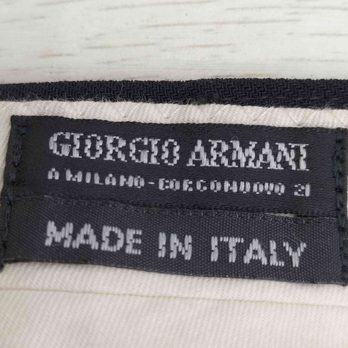 ジョルジオアルマーニ Giorgio Armani 90s 黒タグ イタリア製 OPTIジップ PURE NEW WOOL ウールギャバ 2タックスラックス メンズ EUR:44-46