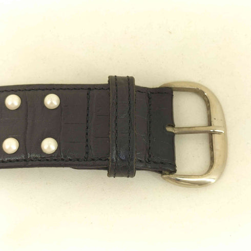ジョンローレンスサリバン JOHN LAWRENCE SULLIVAN DOUBLE PEARL LEATHER BRACELET メンズ