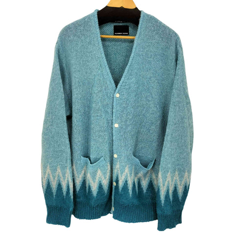 N NUMBER ZIGZAG JACQUARD MOHAIR KNIT CARDIGAN メンズ 4