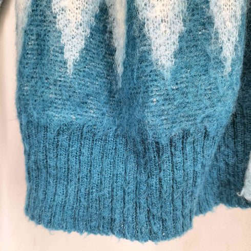 N NUMBER ZIGZAG JACQUARD MOHAIR KNIT CARDIGAN メンズ 4