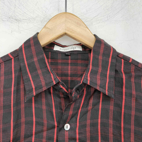 Silverridge リネン100 チェック柄 長袖シャツ メンズ import:M