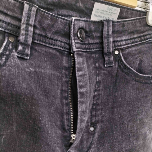 ディーゼル DIESEL 00s Y2K THANAZ S-SLIM スリム スキニー ブラックデニム メンズ 16Y