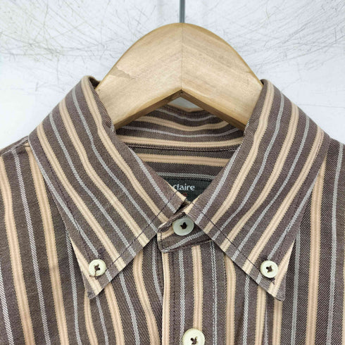 マリクレール marie claire HOMME ストライプ柄 長袖 ボタンダウンシャツ メンズ import:M