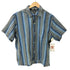 California 70S USA製 三角タグ グラデーション ストライプ 開襟 オープンカラー S/S ボックス シャツ vintage ヴィンテージ メンズ import:L
