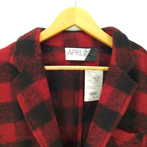 エイプリルセブンティセブン April77 バッファローチェック ウールテーラードジャケット feelgood ranch red メンズ JPN:XS