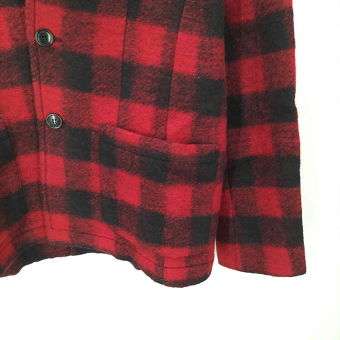 エイプリルセブンティセブン April77 バッファローチェック ウールテーラードジャケット feelgood ranch red メンズ JPN:XS