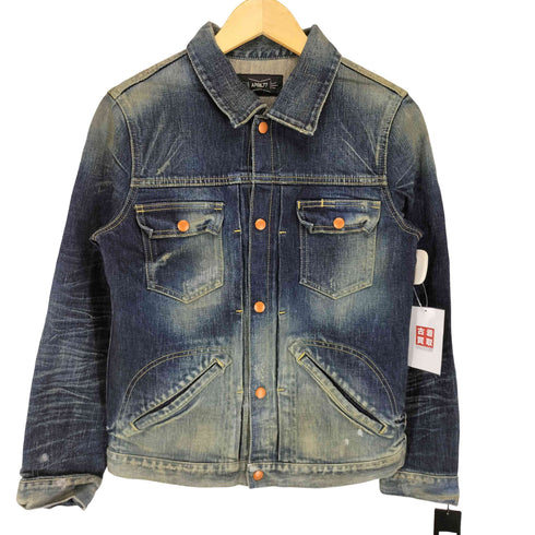 エイプリルセブンティセブン April77 デニムトラッカージャケット assenbley red selvedge Y2K メンズ JPN:XS