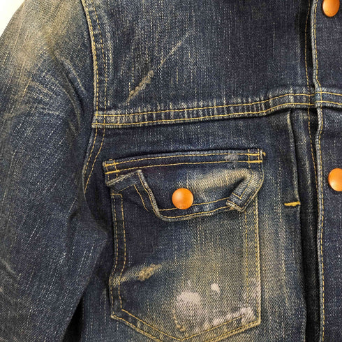 エイプリルセブンティセブン April77 デニムトラッカージャケット assenbley red selvedge Y2K メンズ JPN:XS