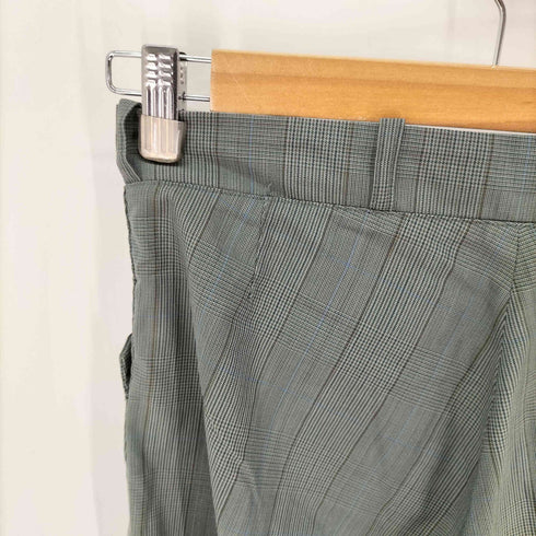 ズッカ ZUCCa グレンチェック 変形スラックス 裾ジップ レディース JPN:M
