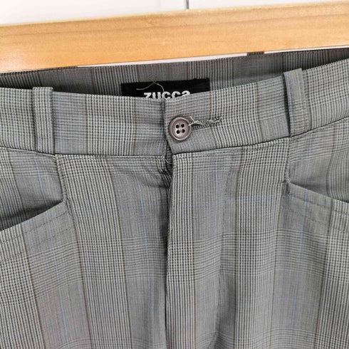 ズッカ ZUCCa グレンチェック 変形スラックス 裾ジップ レディース JPN:M