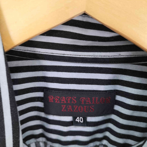 リーツテイラーザズー REATS TAILOR ZAZOUS コットン ストライプ ボタンダウンシャツ メンズ US:40