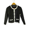 ザラ ZARA フェイクパールボタンニットカーディガン レディース US M
