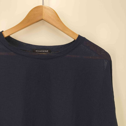 ミズイロインド mizuiro ind 26SS ワッシャーボイルド ワイド プルオーバー レディース FREE