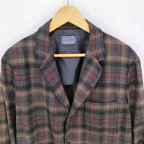ペンドルトン PENDLETON 40s マドラスチェック ウール 背抜き 3B テーラードジャケット メンズ