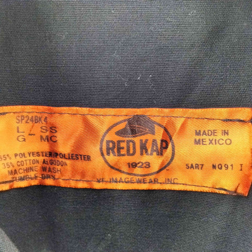 レッドキャップ RED KAP ロゴプリント S/S ワークシャツ メンズ import:L