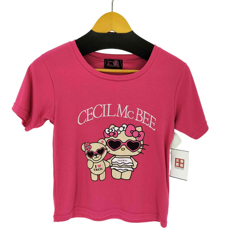 セシルマクビー CECIL McBEE キャラクタープリント 刺繍ロゴ ピチT レディース JPN:M