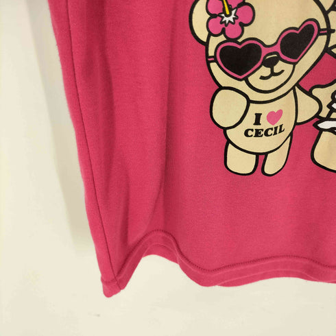セシルマクビー CECIL McBEE キャラクタープリント 刺繍ロゴ ピチT レディース JPN:M