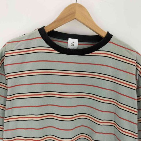 ロクビューティーアンドユースユナイテッドアローズ 6 BEAUTY & YOUTH UNITED ARROWS COTTON MULTI BORDER T-SHIRT コットン マルチボーダー Tシャツ レディース