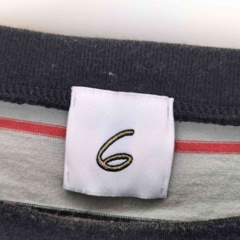 ロクビューティーアンドユースユナイテッドアローズ 6 BEAUTY & YOUTH UNITED ARROWS COTTON MULTI BORDER T-SHIRT コットン マルチボーダー Tシャツ レディース