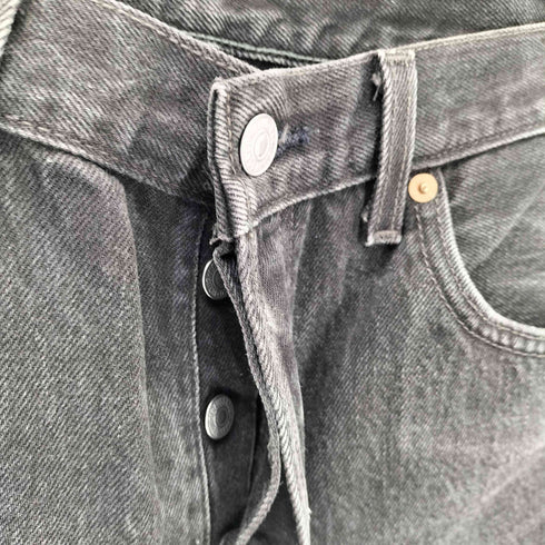 リーバイス Levis USA製 553刻印 501 後染め ボタンフライブラックデニム メンズ 33/32