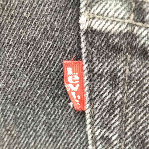 リーバイス Levis USA製 553刻印 501 後染め ボタンフライブラックデニム メンズ 33/32
