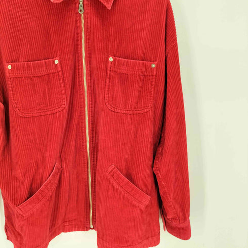 タルボット TALBOTS 90s マルチポケット ジップアップ コーデュロイジャケット メンズ import:M