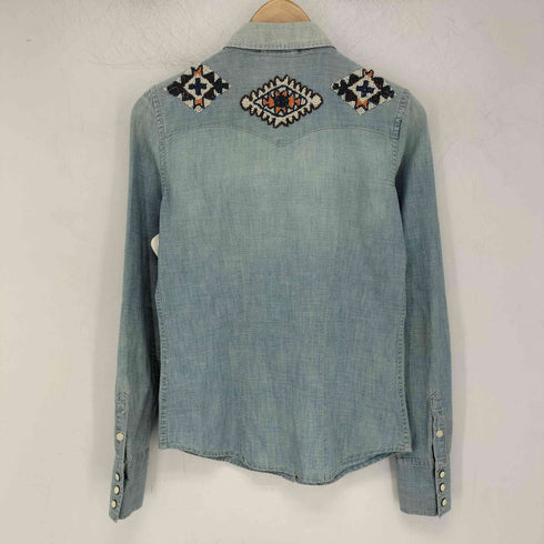 デニムアンドサプライラルフローレン DENIM&SUPPLY RALPH LAUREN ビーズデザイン L/S ウエスタンシャツ レディース XS
