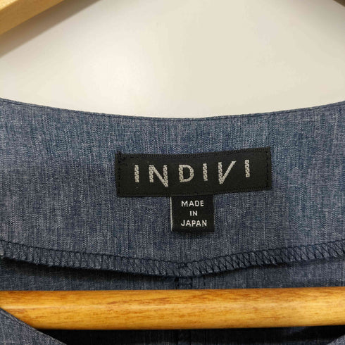 インディヴィ INDIVI 23SS 羽織りとしても/洗える 2WAYタックワンピース レディース 13