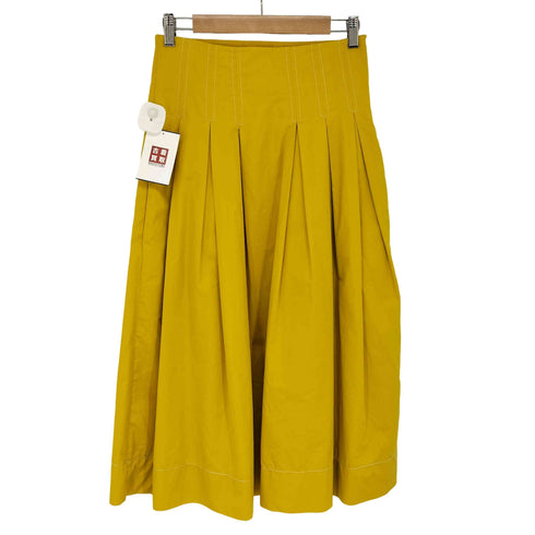 ザラ ZARA タックフレアスカート レディース S