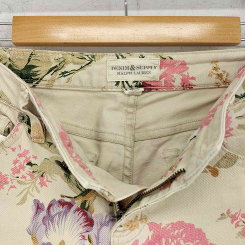 デニムアンドサプライラルフローレン DENIM&SUPPLY RALPH LAUREN 花柄ジップアップデニムパンツ レディース 26