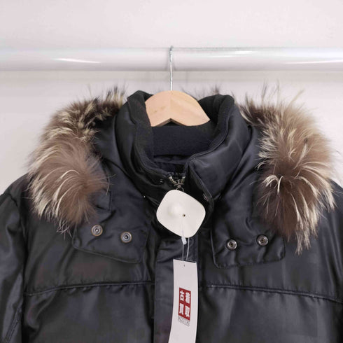 バーバリーブラックレーベル BURBERRY BLACK LABEL シルバーフォックスファー 2WAY ダウンジャケット メンズ JPN:XL