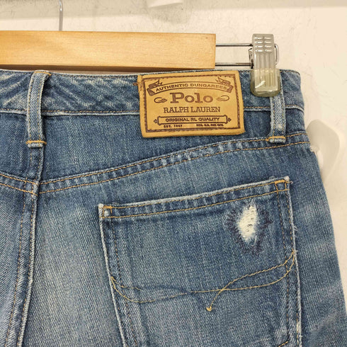 ポロラルフローレン POLO RALPH LAUREN リペア加工ジップフライデニムパンツ レディース 25