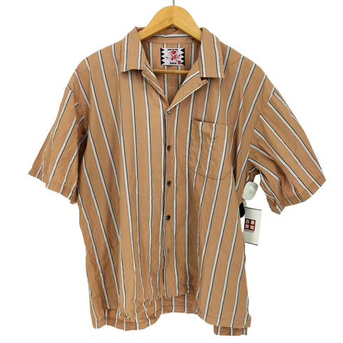 サノバチーズ SON OF THE CHEESE Stripe OpShirt ストライプ オープンカラー 半袖シャツ メンズ JPN:M