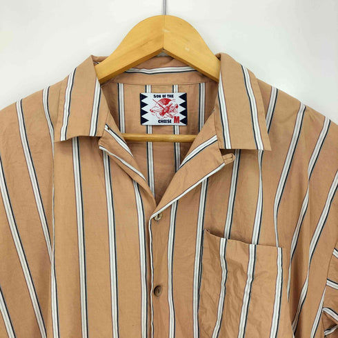 サノバチーズ SON OF THE CHEESE Stripe OpShirt ストライプ オープンカラー 半袖シャツ メンズ JPN:M