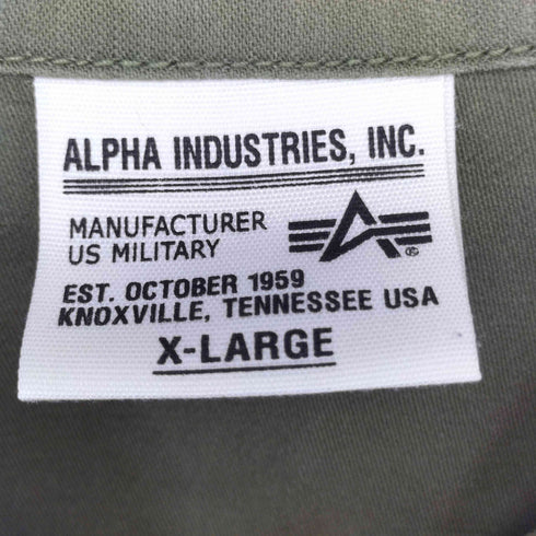 アルファインダストリーズ ALPHA INDUSTRIES ミリタリーシャツ メンズ JPN:XL