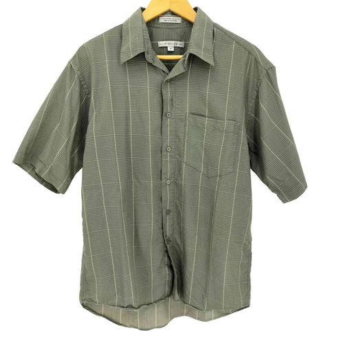 ジェフリービーン GEOFFREY BEENE チェック ラウンドヘム 半袖シャツ メンズ JPN:M