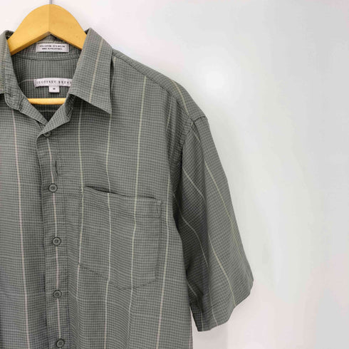 ジェフリービーン GEOFFREY BEENE チェック ラウンドヘム 半袖シャツ メンズ JPN:M